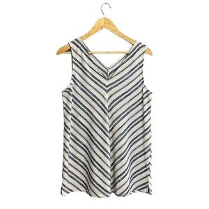 PACIFIC ALLIANCE | Womens Casual Striped V Neck Knit Tank Top​